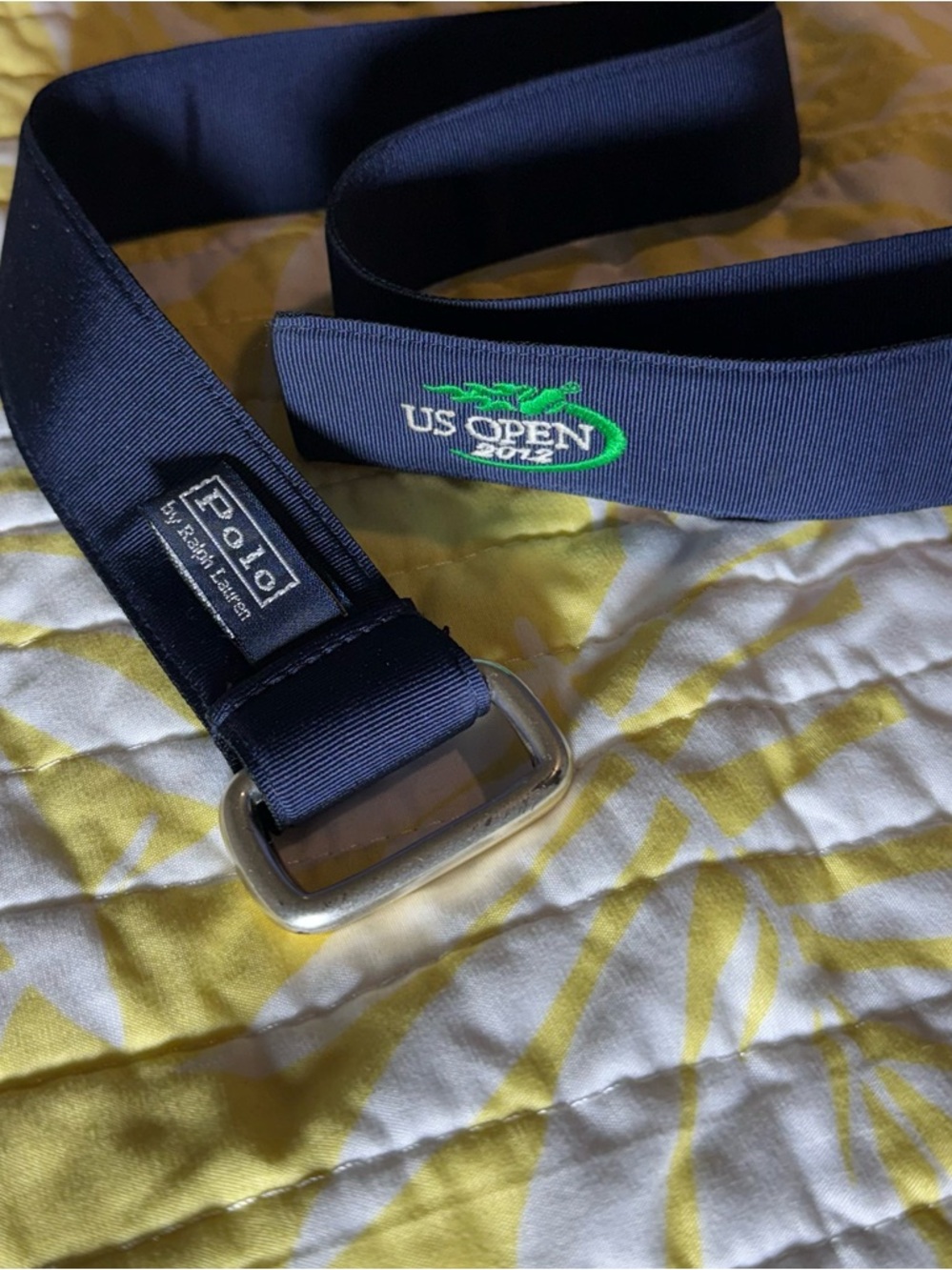 Polo by Ralph Lauren Navy Web Belt with US Open Logo